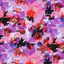 French Terry Digital Mixed Flowers Lilac