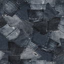 Jersey Digital Jeans Pockets Navy