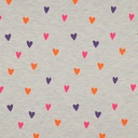 Jersey Melange Neon Hearts Ecru