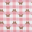 Flanel Bear Check Rose