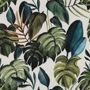 Canvas Digital Tropical Leaves White