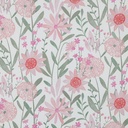 Fine Poplin Digital Field Flowers White