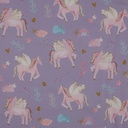 Fine Poplin Digital Unicorns Lilac