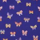 Fine Poplin Foil Butterflies Cobalt