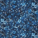 Fine Poplin Digital Leaves/Flowers Blue