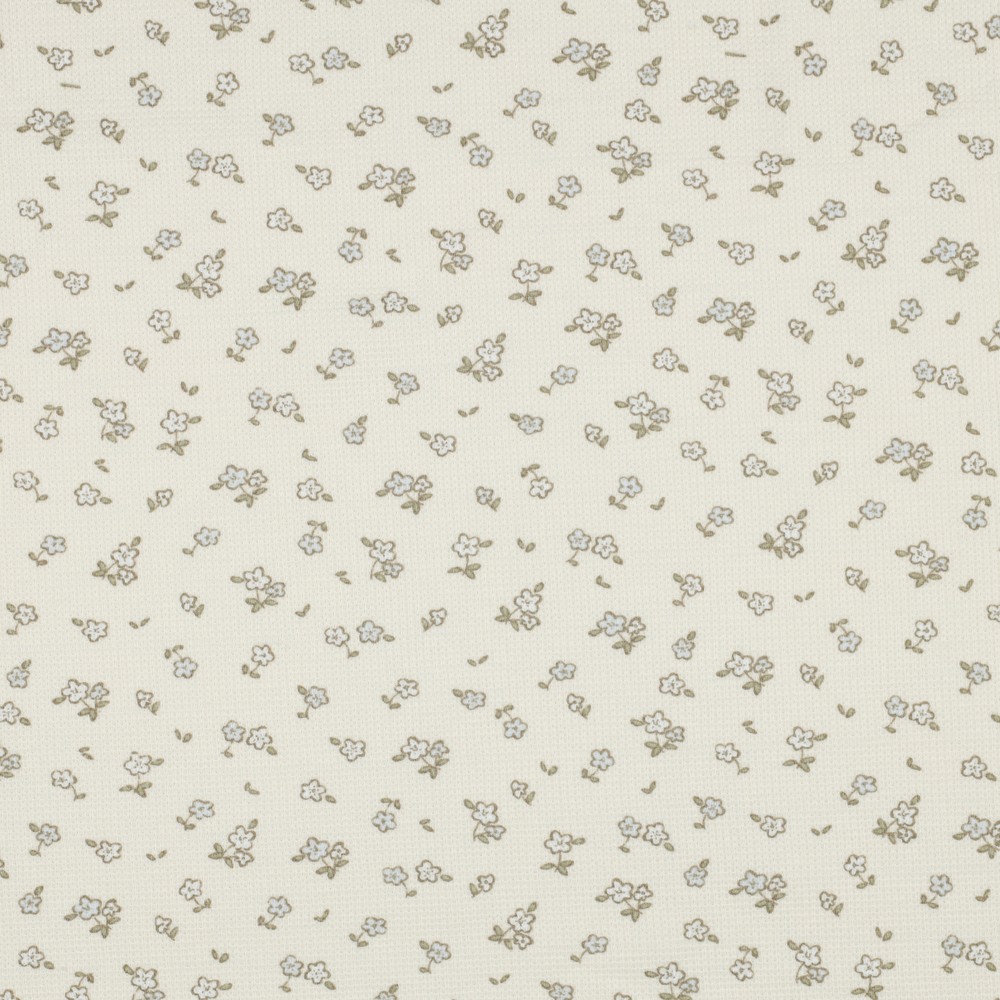 Jersey Waffle Small Flower Ecru