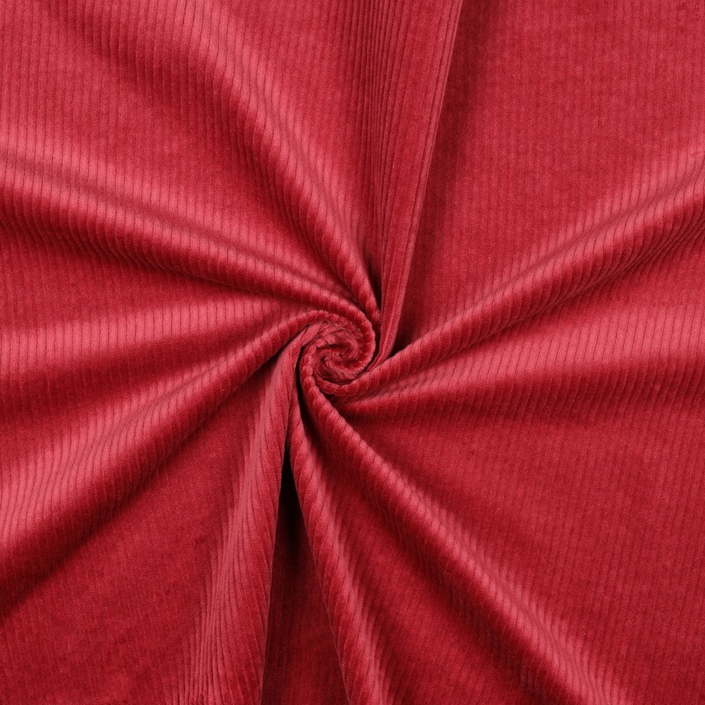 Corduroy Washed 6W Stretch Claret Red