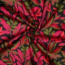 Cotton Satin Lush Leaves Black Nerida Hansen