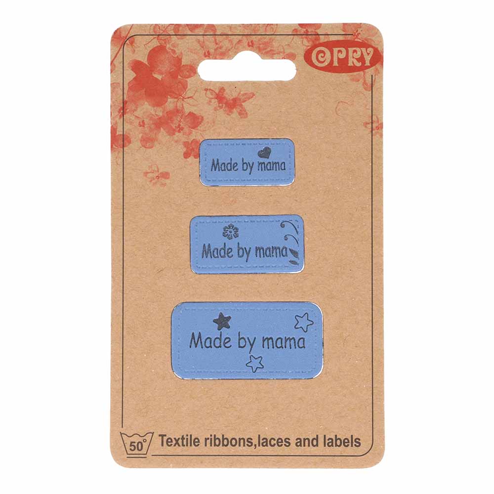 Opry skai-leren labels made by mama blauw