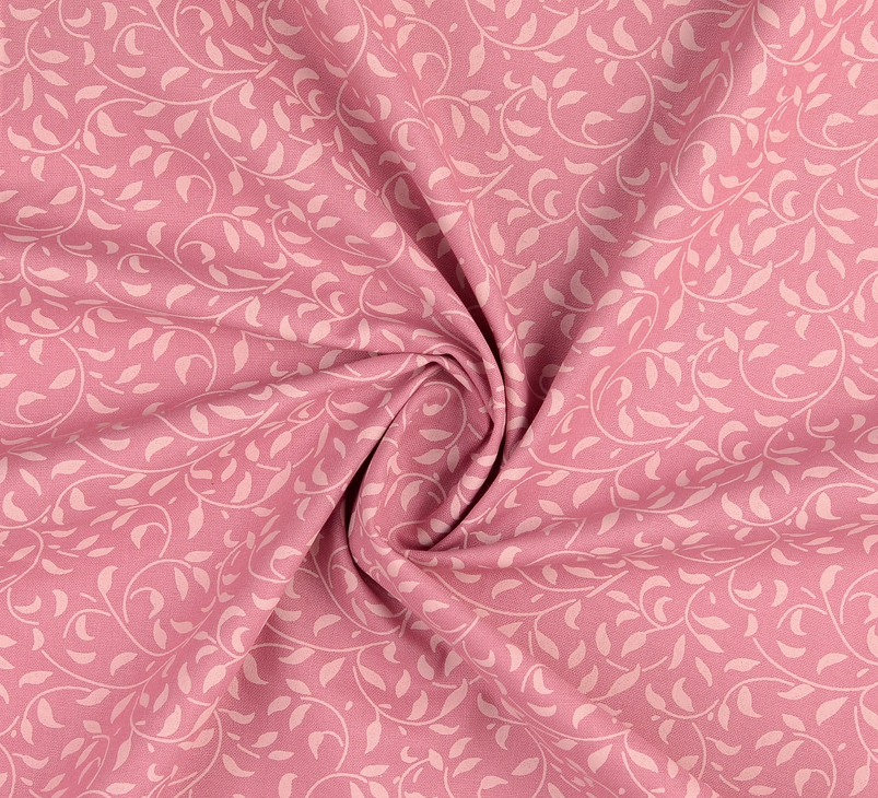 Katoen Print Blaadjes Rose
