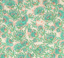 Katoen Vintage Bloemen Groen