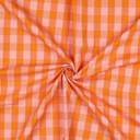 Cotton Yarn Dyed Checks Orange/Salmon