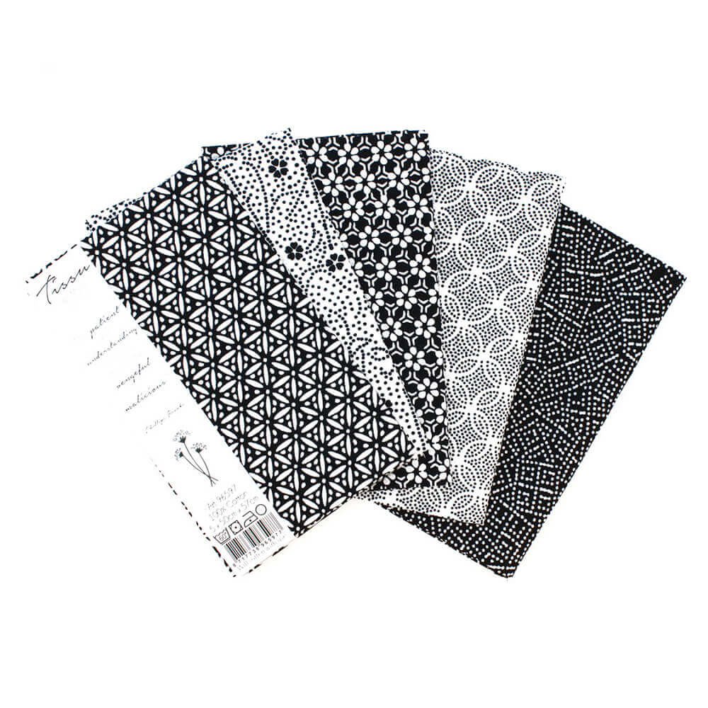 Tissu de Marie fat quarter bundel - Patient Pearl - 5 stukjes van 50cm op 57cm