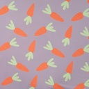 French Terry Print Carrots Dusty Lilac