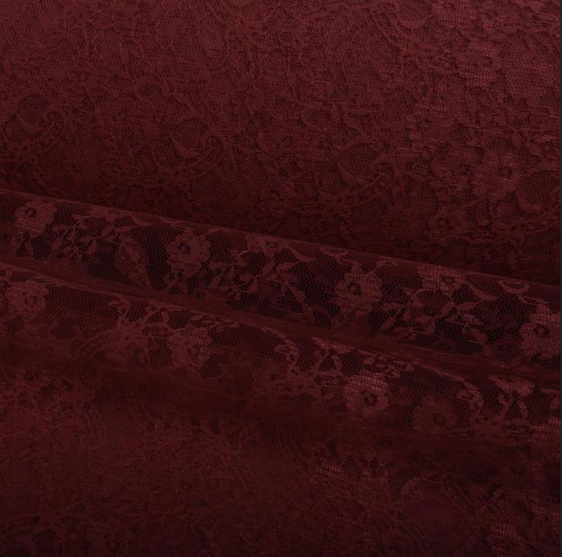 Budgetkant Small Flower Bordeaux