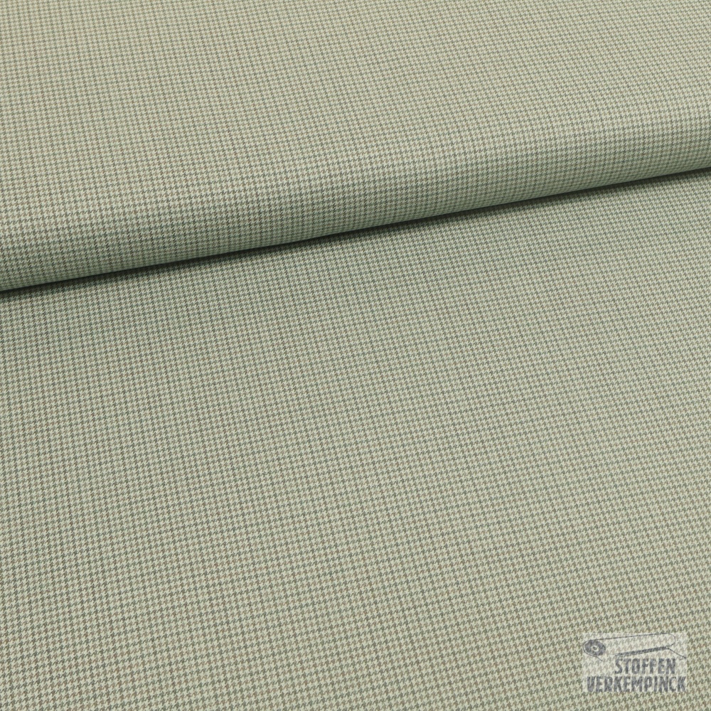 Wollen Gabardine Ruitje Mint