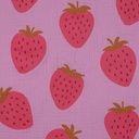 Double Gauze Strawberries Pink