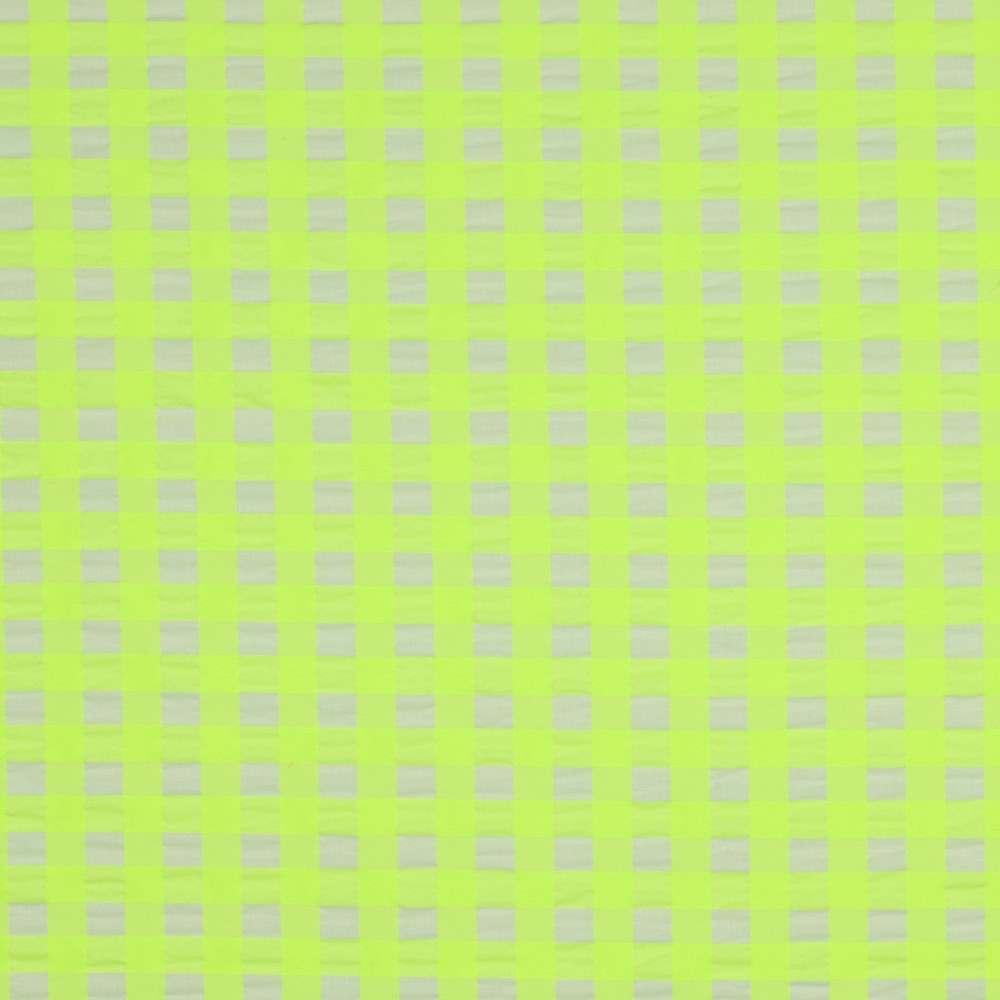 Co/Pl Yarn Dyed Neon Checks 1 cm. Yellow