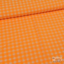 Co/Pl Yarn Dyed Neon Checks 1 cm. Orange