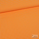 Co/Pl Yarn Dyed Neon Checks 0.5cm. Orange