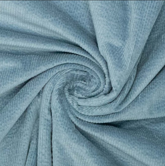 Stretch Corduroy Bubble Wash Licht Jeansblauw