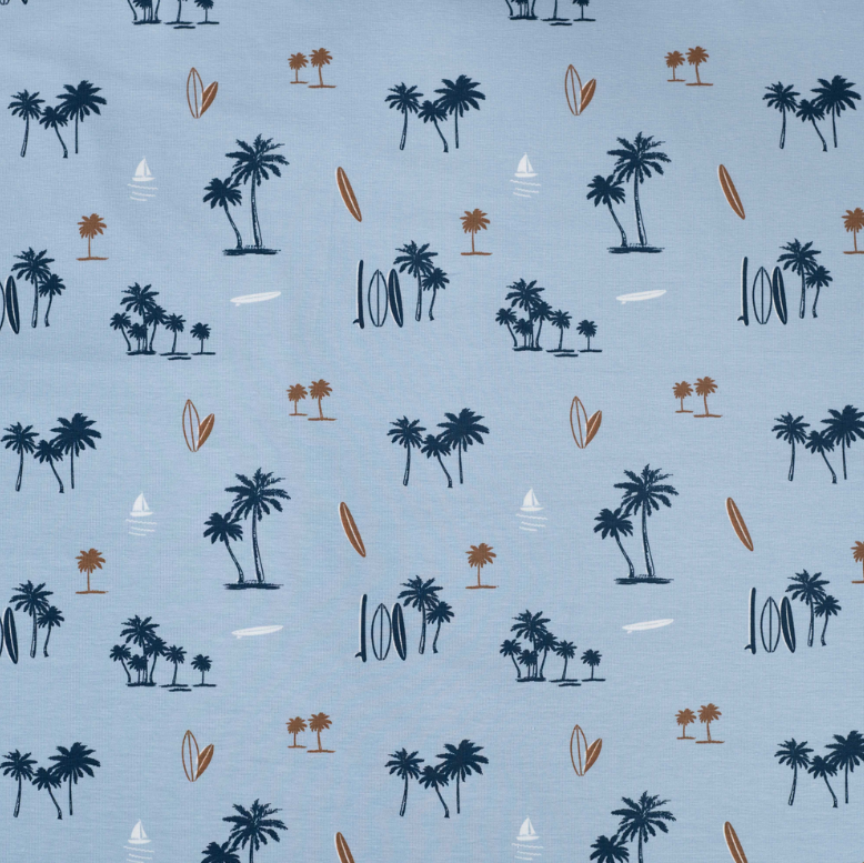 Jersey Print Beach Blue