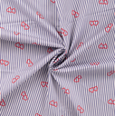 Popeline stretch Stripes & Hearts Navy