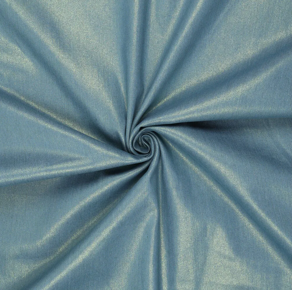 Stretch Washed Coated Denim Greenblue