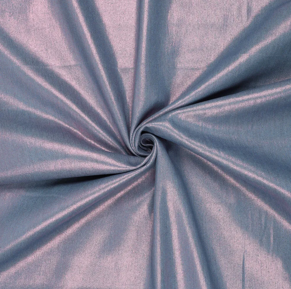 Stretch Washed Coated Denim Pink Blue