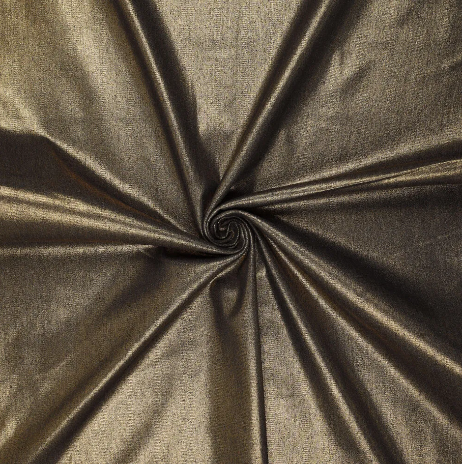 Stretch Washed Coated Denim Gold Black