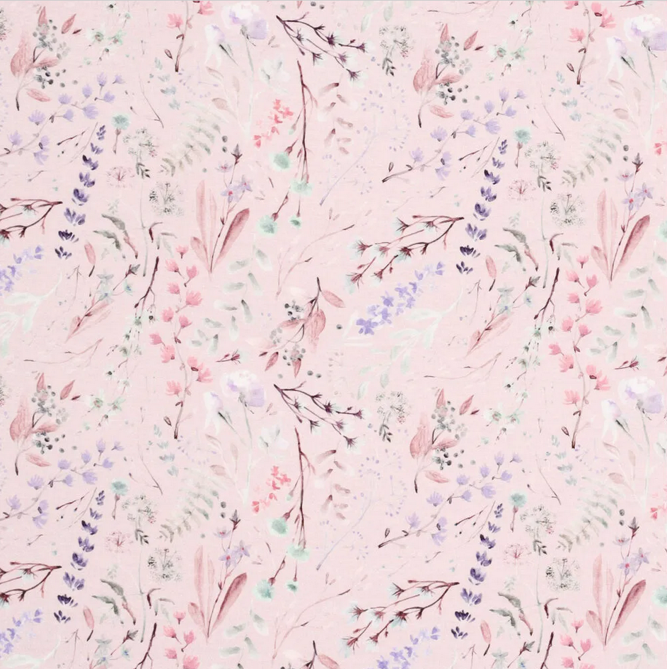 Jersey Viscose Petite Florals Rose