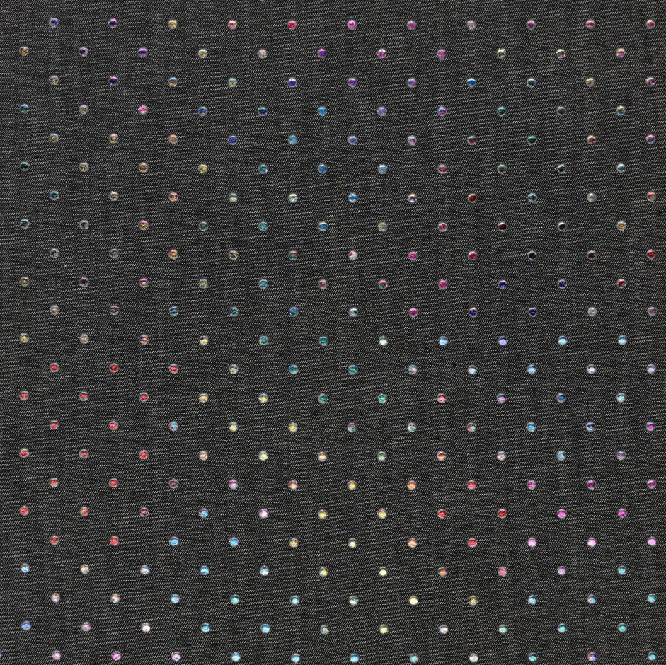 Metallic Drops Denim Black