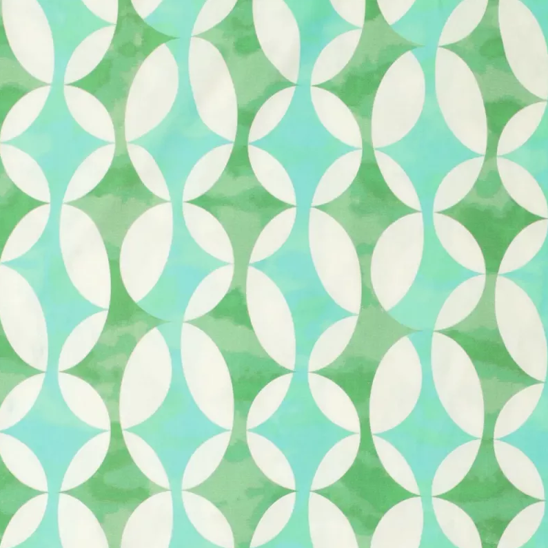 Viscose Stretch Digital Diamonds Green