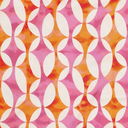 Viscose Stretch Digital Diamonds Lila/Orange
