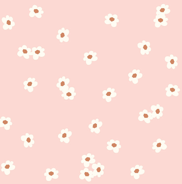 Jersey Katoen Simple Flowers Rose
