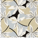 Stretch Cotton Satin Big Flowers Beige