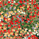 Jersey Viscose Flowery Red/Yellow/Green