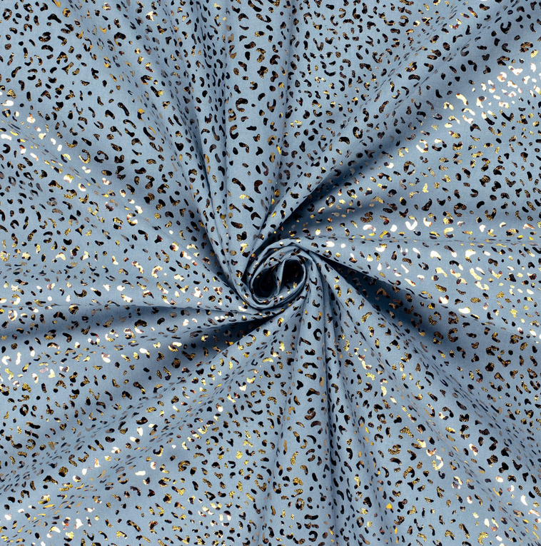Jeans Foliedruk Luipaard Licht Blauw