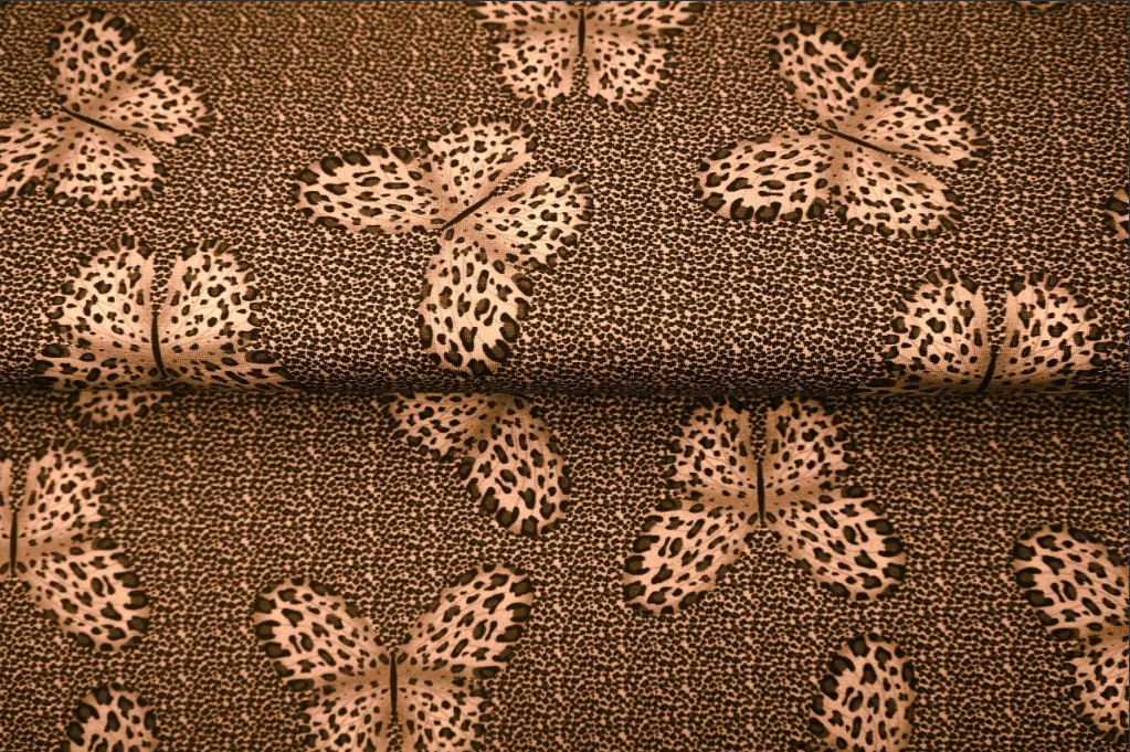 Jersey Digital Leopard Butterfly Brown