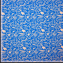 Canvas Style Flower Blue/Salmon
