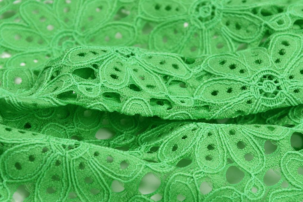 Bloempjes Kant Groen