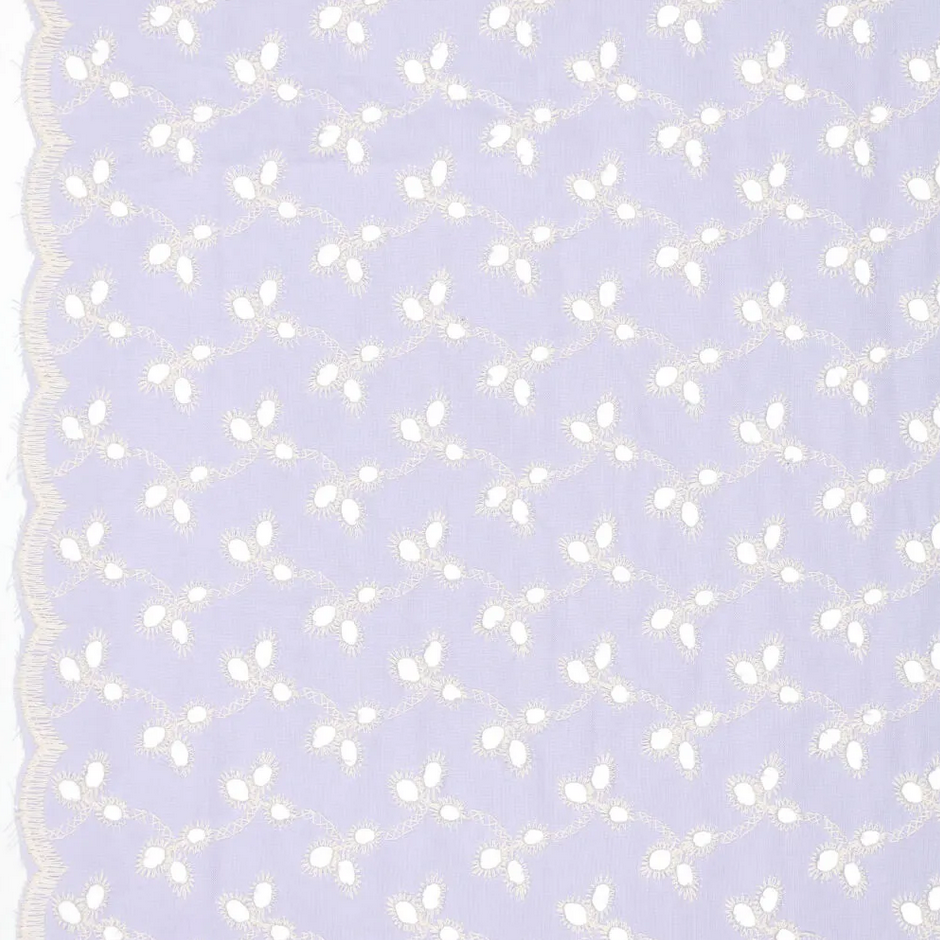 Broderie "Rosemary" 2 scallop Borders Lila
