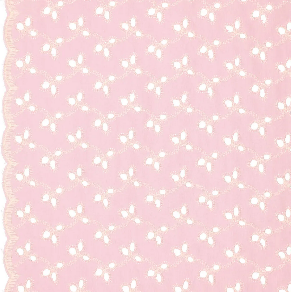 Broderie "Rosemary" 2 scallop Borders Rose