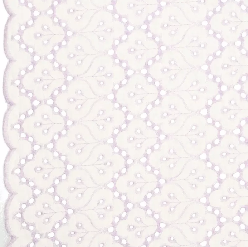 Broderie "Lilian" 2 scallop Borders Lila