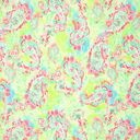 Stretch poplin Flower/Paisley Lime