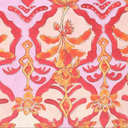 Viscose Glans French Florals Red/Rose