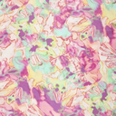 Viscose Glans Earth Flowers Pink/Jade