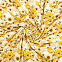 Canvas 3D Sunflowers Off White