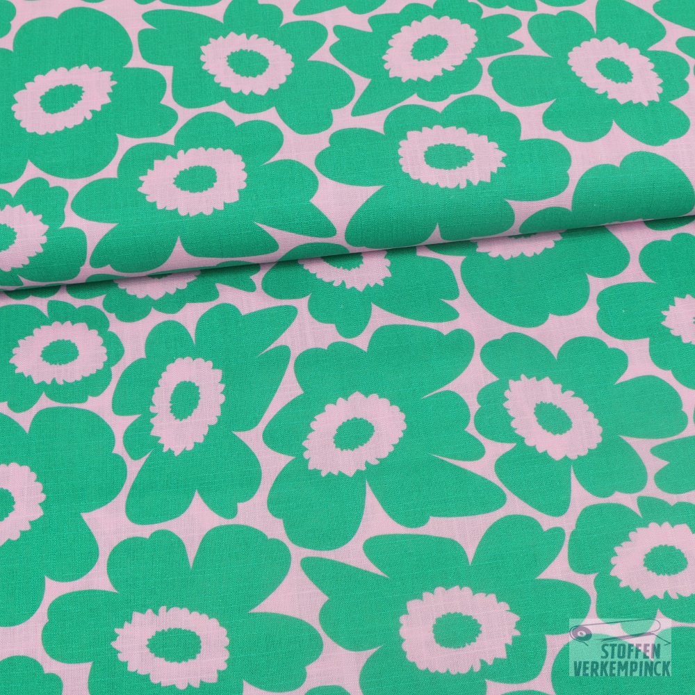 Visco/Lin Flower Power Rose/Green