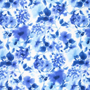 Stretch Coton Satin Digi Kauai Blue